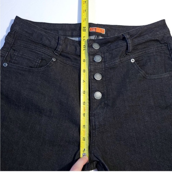 ModCloth Black High Waist Rise Button Fly Jeans - Picture 10 of 11